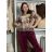 Tunika dlouhý rukáv dámská JANE nadrozměr  (44/46/48 ONE SIZE) IMPOZ25LW-91085-1/DU 44/46/48 tmavě béžová