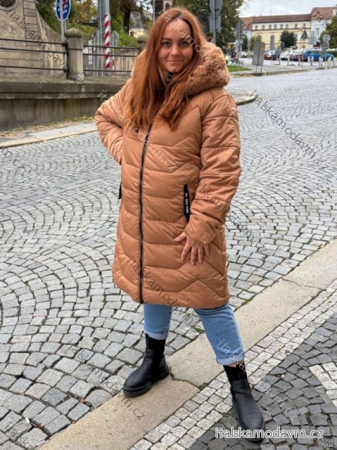 Kabát zimní nadrozměr dámský (3XL-7XL) SKORP HHH-2408TO-H/DUR 5XL hnědá