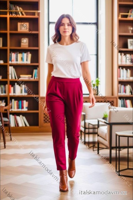 Kalhoty elegantní dámské (S/M/L ONE SIZE) ITALSKÁ MÓDA IMD25265