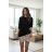 Šaty elegantní dlouhý rukáv dámské (S/M/L ONE SIZE) ITALSKÁ MÓDA IMD25301