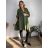 Cardigan letní 3/4 dlouhý rukáv dámský nadrozměr VESUNA (48/50/52 ONE SIZE) ITALSKÁ MÓDA IM425415/DU 48/50/52 tmavě smaragdová