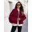 Kabátek oversize dlouhý rukáv dámský (S/M/L ONE SIZE) ITALSKÁ MÓDA IMD25277/DU vínová S/M/L