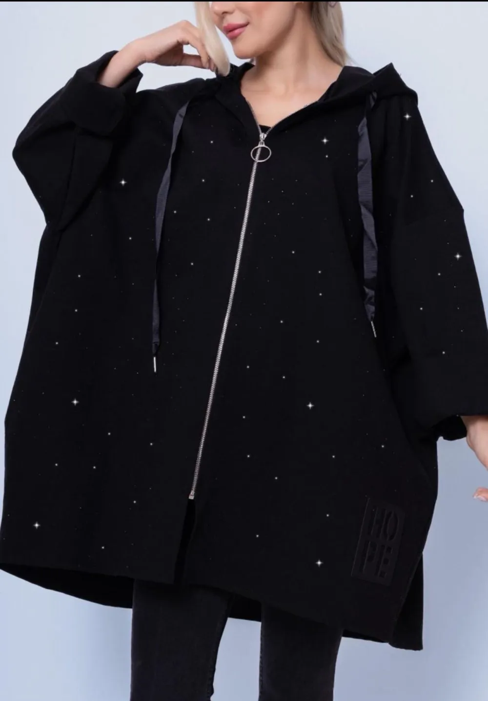 Bunda koženková na zip 3/4 dlouhý rukáv dámská (S/M/L ONE SIZE) ITALSKÁ MÓDA IMPLI2538847