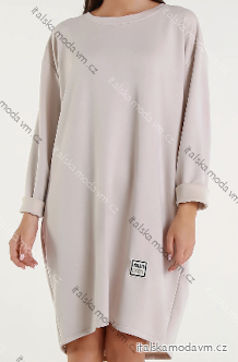 Šaty dlouhý rukáv dámské (S/M/L ONE SIZE) ITALSKÁ MÓDA IMPLI2507172