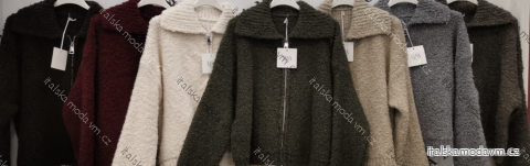 Svetr na zip dlouhý rukáv dámský (S/M/L ONE SIZE) ITALSKÁ MÓDA IMPLI2531175