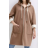 Kabát s kapucí dlouhý rukáv dámský (S/M/L ONE SIZE) ITALSKÁ MÓDA IMPLI2595168