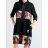 Šaty oversize mikinové s kapucí dlouhý rukáv dámské (S/M/L ONE SIZE) ITALSKÁ MÓDA IMPLI2590637