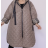 Kabát oversize s kapucí dlouhý rukáv dámský (S/M/L ONE SIZE) ITALSKÁ MÓDA IMPLI2539062
