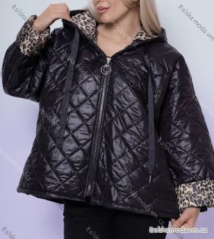 Bunda s kapucí dlouhý rukáv dámská (S/M/L ONE SIZE) ITALSKÁ MÓDA IMPLI2539061