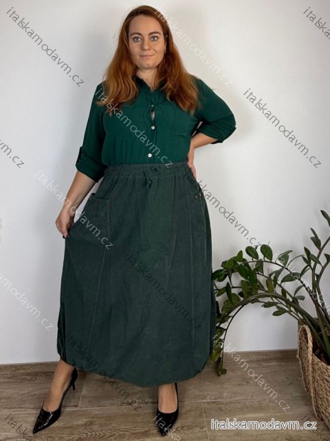 Sukně manžestrová dámská nadrozměr EMMA  (44/46/48 ONE SIZE) ITALSKá MóDA IMSM251169