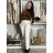 Kalhoty strečové mačkáče zateplené dlouhé dámské PANTALONE (S/M/L ONE SIZE) ITALSKÁ MÓDA IMPOZ25OL-5591/DUR ornažová cihlová S/M/L