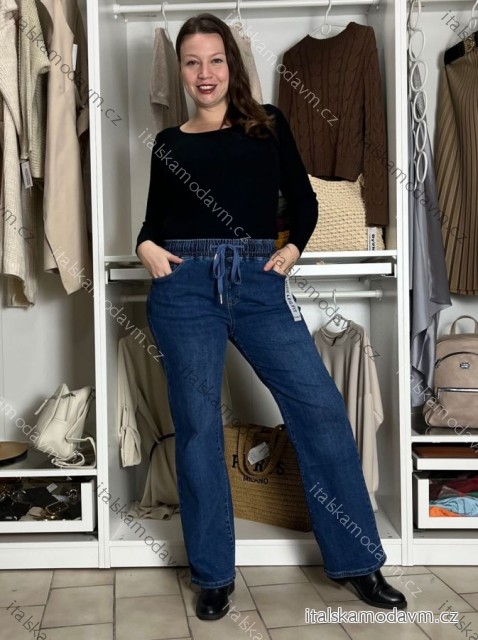 Rifle jeans dlhé široké nohavice wide leg fit dámske (XS-2XL) RE-DRESS RED25RE3199/DUR modrá džínsová L