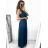 Šaty elegantní společenské dlouhé na ramínka dámské Patricie (XS/S/M/L ONE SIZE) ITALSKÁ MÓDA IM322045/DUR mintová M/L