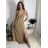 Šaty elegantní společenské dlouhé na ramínka dámské Patricie (XS/S/M/L ONE SIZE) ITALSKÁ MÓDA IM322045/DUR mintová M/L