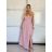 Šaty elegantní společenské dlouhé na ramínka dámské Patricie (XS/S/M/L ONE SIZE) ITALSKÁ MÓDA IM322045/DUR mintová M/L