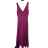 Šaty elegantní společenské dlouhé na ramínka dámské (XS/S/M/L ONE SIZE) ITALSKÁ MÓDA IM322045/DR fialová