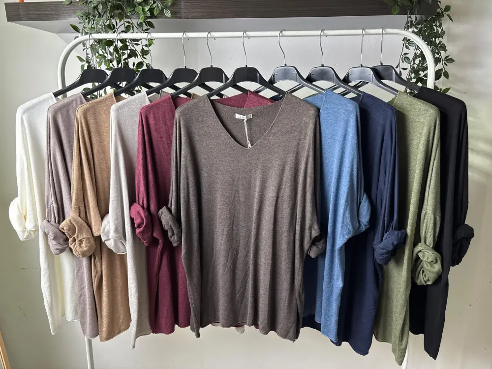 Tunika dlouhý rukáv dámská (S/M/L ONE SIZE) ITALSKÁ MÓDA IMPLP2420660065
