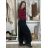 Kalhoty elegantní s páskem dámské BEATA (S/M/L ONE SIZE) ITALSKÁ MÓDA IM425718/DUR S/M/L vínová