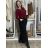 Kalhoty elegantní s páskem dámské BEATA (S/M/L ONE SIZE) ITALSKÁ MÓDA IM425718/DUR S/M/L vínová
