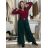 Kalhoty elegantní s páskem dámské BEATA (S/M/L ONE SIZE) ITALSKÁ MÓDA IM425718/DUR S/M/L vínová