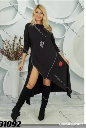 Šaty dlouhý rukáv dámské (S/M ONE SIZE) ITALSKÁ MÓDA IMPLI2531092