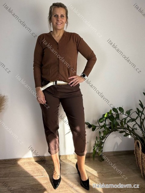 Kalhoty s páskem dámské VERA (S/M/L ONE SIZE) ITALSKá MóDA IMSM251168