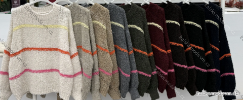 Svetr dlouhý rukáv dámský (S/M/L ONE SIZE) ITALSKÁ MÓDA IMPLI2531155