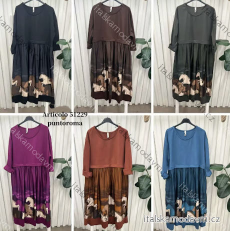 Šaty oversize dlouhý rukáv dámské (S/M/L ONE SIZE) ITALSKÁ MÓDA IMPLI2551229