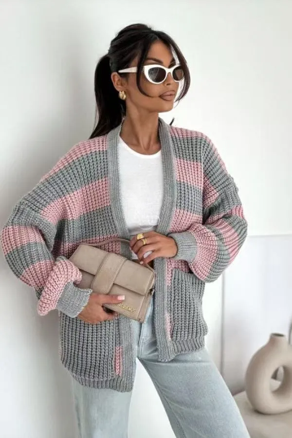 Svetr pletený dlouhý rukáv dámský (S/M/L ONE SIZE) ITALSKÁ MÓDA IMPLI259107