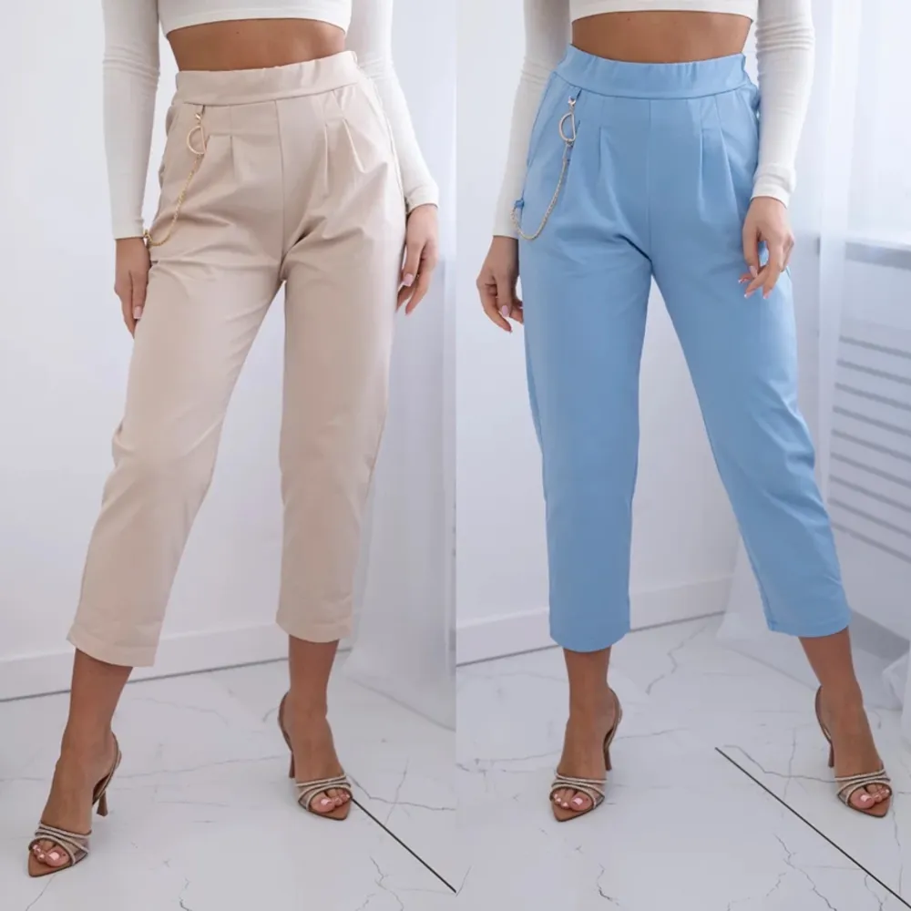 Kalhoty elegantní 3/4 krátké dámské (S/M/L ONE SIZE) ITALSKÁ MÓDA IMPLI256759