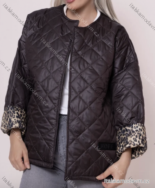 Bunda s kapucí dlouhý rukáv dámská (S/M/L ONE SIZE) ITALSKÁ MÓDA IMPLI2539060