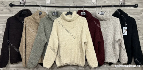 Svetr pletený s rolákem dlouhý rukáv dámský (S/M/L ONE SIZE) IMPOZ25YNK-83984