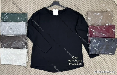 Tričko dlouhý rukáv dámské (S/M/L ONE SIZE) ITALSKÁ MÓDA IMPLP2522390065