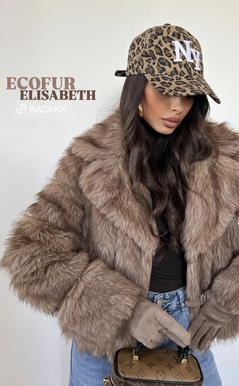 Kabátek zimní chlupatý dlouhý rukáv dámský (S/M/L ONE SIZE) ITALSKÁ MÓDA IMPLP2586390029