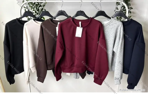 Mikina teplá dlouhý rukáv dámská (S/M/L ONE SIZE) ITALSKÁ MÓDA IMPLP2599390065