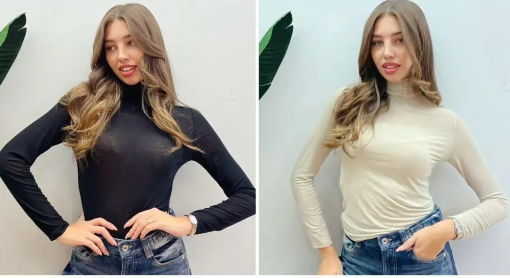 Tričko teplé s rolákem dlouhý rukáv dámský (S/M/L ONE SIZE) ITALSKÁ MÓDA IMPLP2590439070