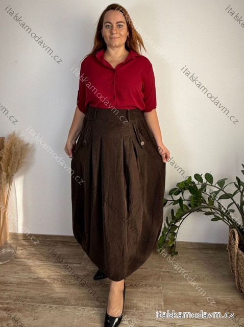 Sukně s páskem manžestrová dámská MONA (42/44/46 ONE SIZE) ITALSKá MóDA IMSM251161