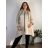 Mikina na zip s kapucí dlouhý rukáv dámská nadrozměr LAJLA (48/50/52 ONE SIZE) ITALSKÁ MÓDA IMPOZ253107/DUR 48/50/52 sv. béžová