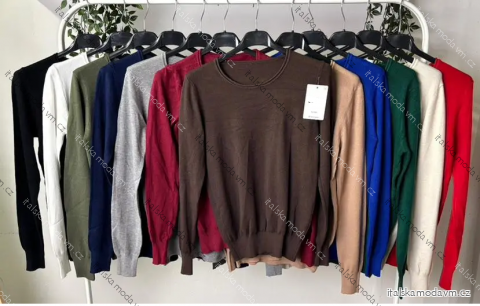 Svetr tenký dlouhý rukáv dámský (S/M/L ONE SIZE) ITALSKÁ MÓDA IMPLP2432010050
