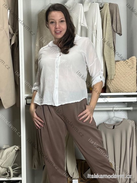 Košile oversize 3/4 dlouhý rukáv dámská nadrozměr (40/42/44 ONE SIZE) IMPOZ25AM-3839/DUR