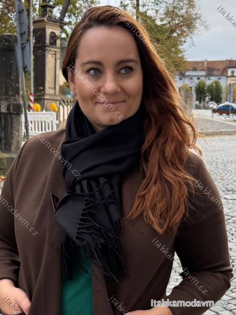 Šála teplá dlouhá dámská (ONE SIZE) ORCHIDEJ ORC25DAN2513-82/DUR ONE SIZE Černá