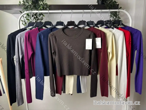 Tričko krátké dlouhý rukáv dámské (S/M/L ONE SIZE) ITALSKÁ MÓDA IMPLP2523190060
