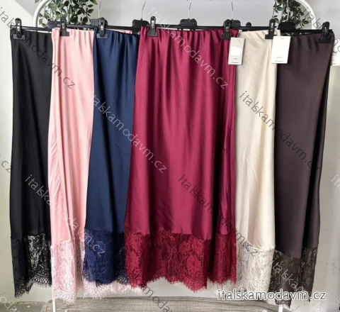 Sukně dlouhá saténová dámská (S/M/L ONE SIZE) ITALSKÁ MÓDA IMPLP2572650090