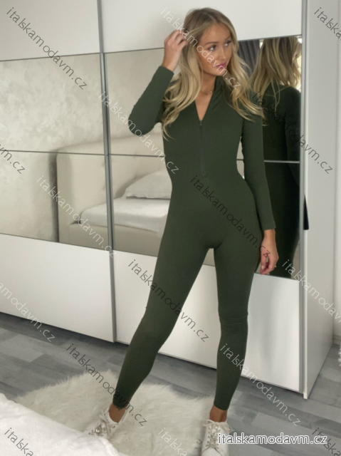 Overal dlouhý zeštíhlující dlouhý rukáv dámský (XS/S/M ONE SIZE) ITALSKÁ MÓDA IMM25M2990/DUR