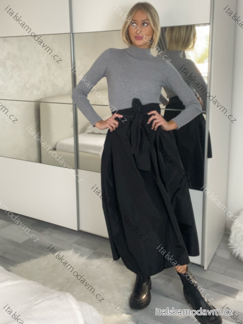 Sukně s páskem dámská TARA (S/M/L ONE SIZE) ITALSKá MóDA IMSM251156/DUR S/M/L Černá