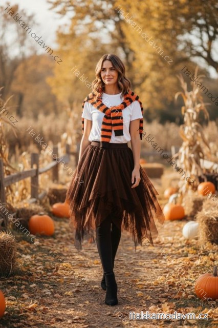 Sukně tylová středně dlouhá dámská (S/M ONE SIZE) ITALSKÁ MÓDA IMD23198