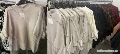 Svetr tenký 3/4 dlouhý rukáv dámský (XS/S/M ONE SIZE) ITALSKÁ MÓDA IMM25M8214