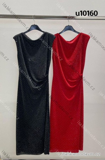 Šaty společenské bez rukávu dámské (XS/S/M ONE SIZE) ITALSKÁ MÓDA IMM25M10160