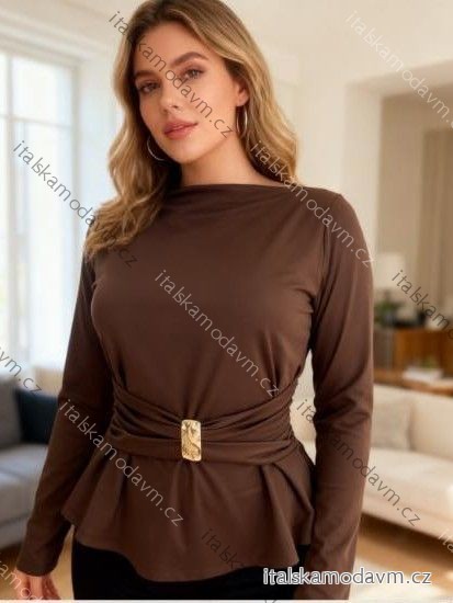 Tričko dlouhý rukáv dámské (XS/S/M ONE SIZE) ITALSKÁ MÓDA IMM25M44480