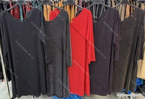 Šaty společenské dlouhý rukáv dámské (XS/S/M ONE SIZE) ITALSKÁ MÓDA IMM25M6097